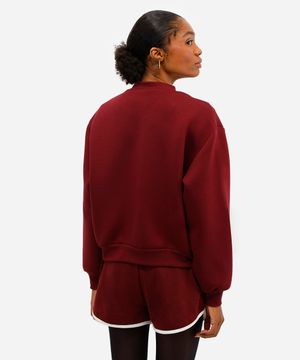 jaqueta bomber feminina de neoprene vinho
