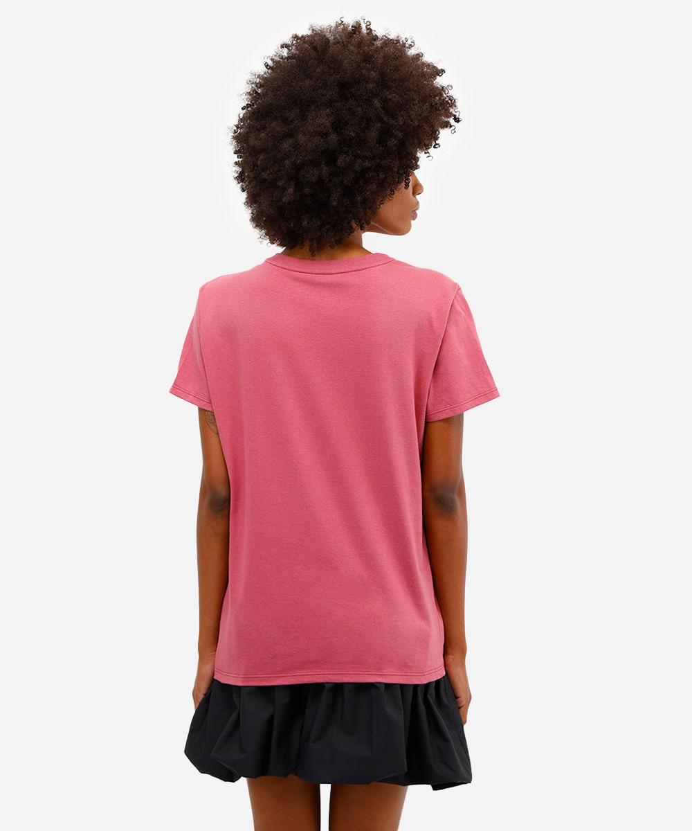 camiseta feminina de algodão ocupada demais dormindo rosa