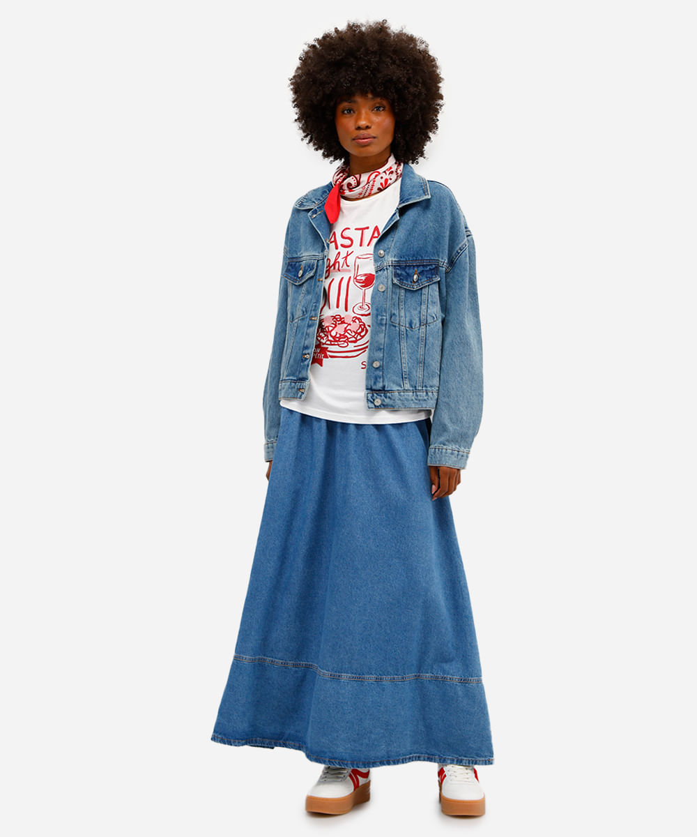 camiseta feminina de algodão pasta night off white