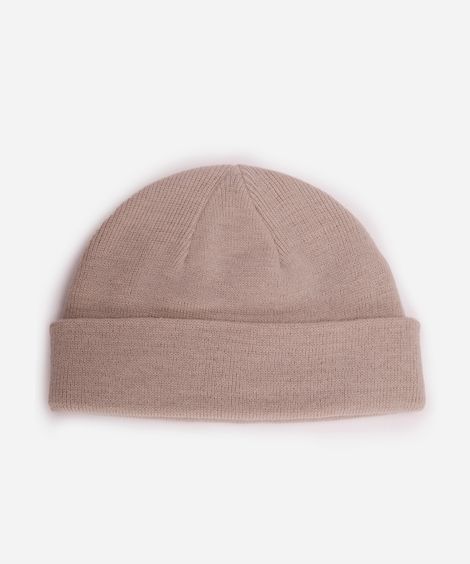 gorro curto masculino de tricot cinza