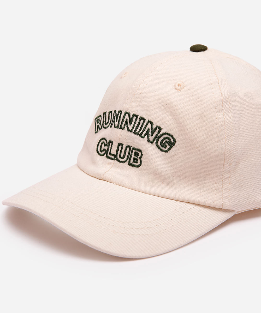 boné de sarja aba curva running club off white