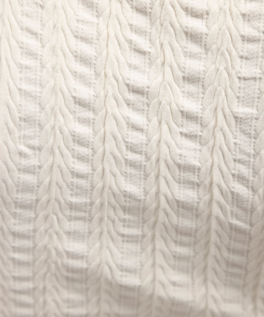 regata feminina de poliamida texturizada off white