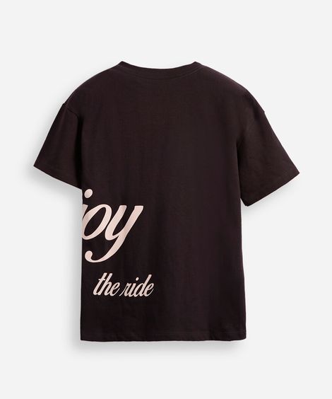 camiseta de algodão juvenil enjoy cinza