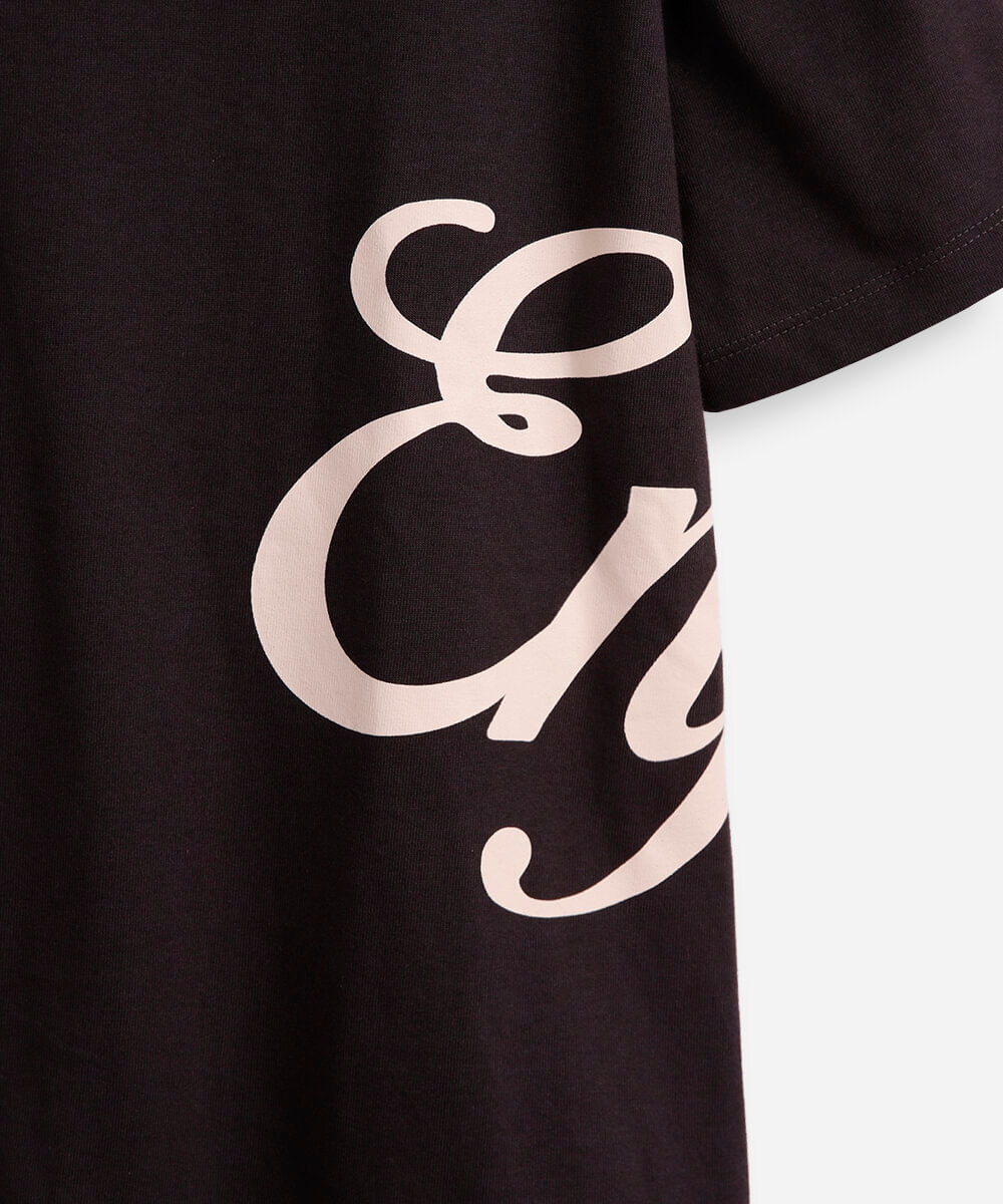 camiseta de algodão juvenil enjoy cinza