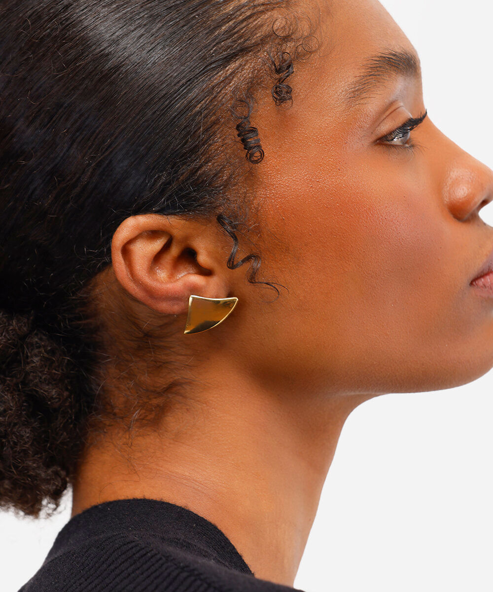 kit de 2 brincos geométrico colorido