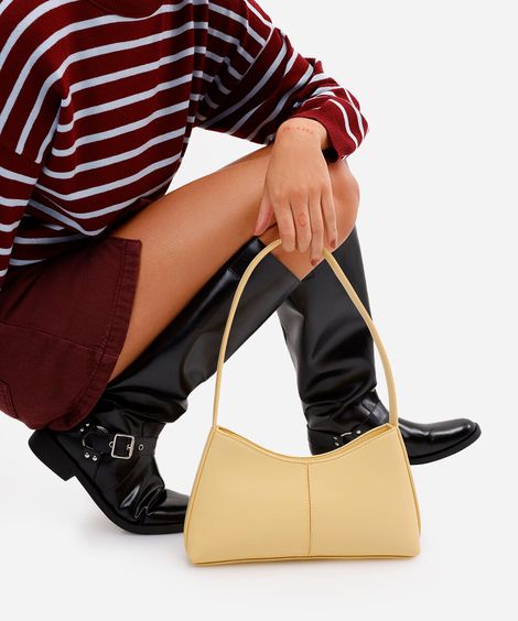 bolsa baguete amarela