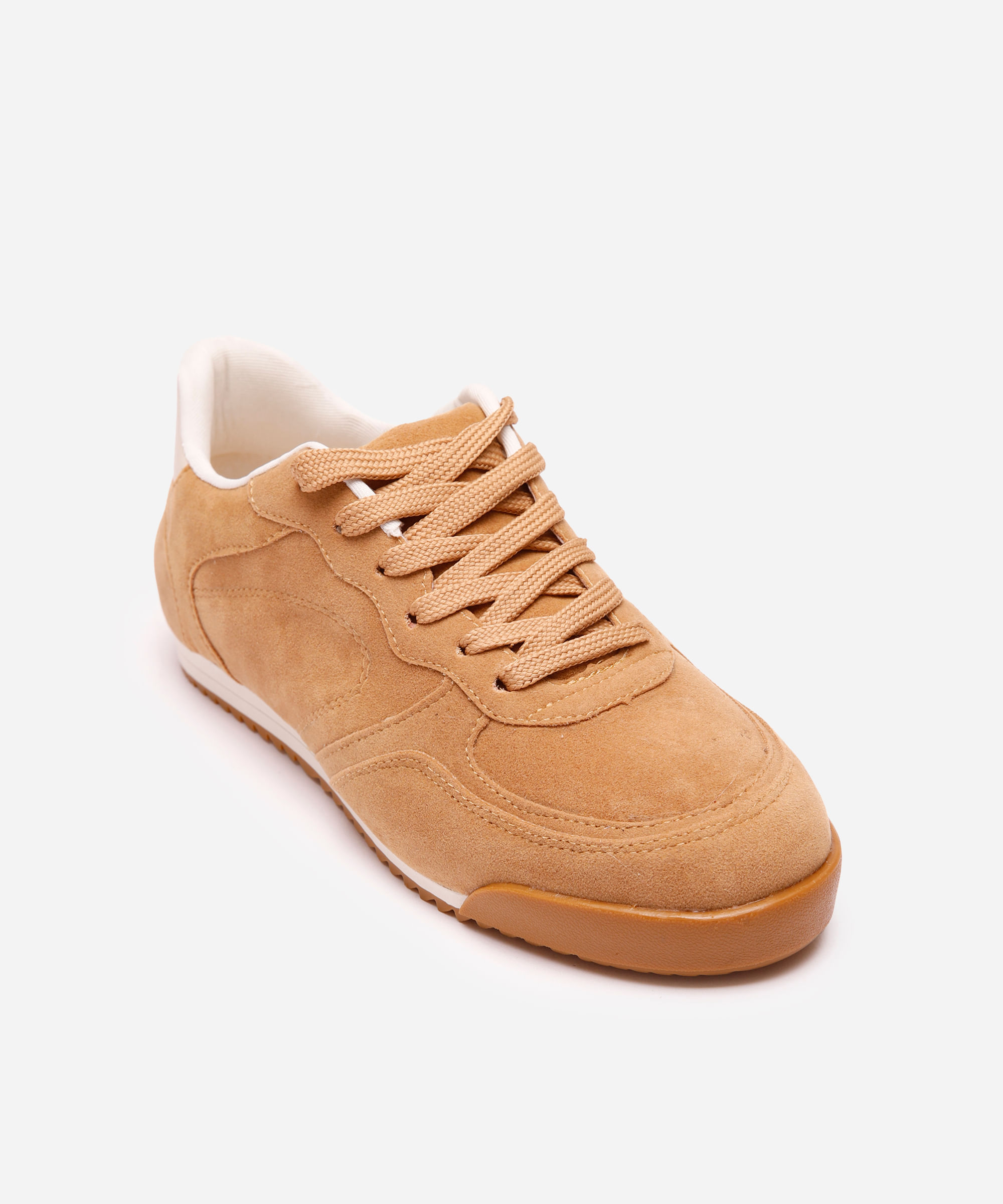 tênis casual cano baixo com recortes ace bege