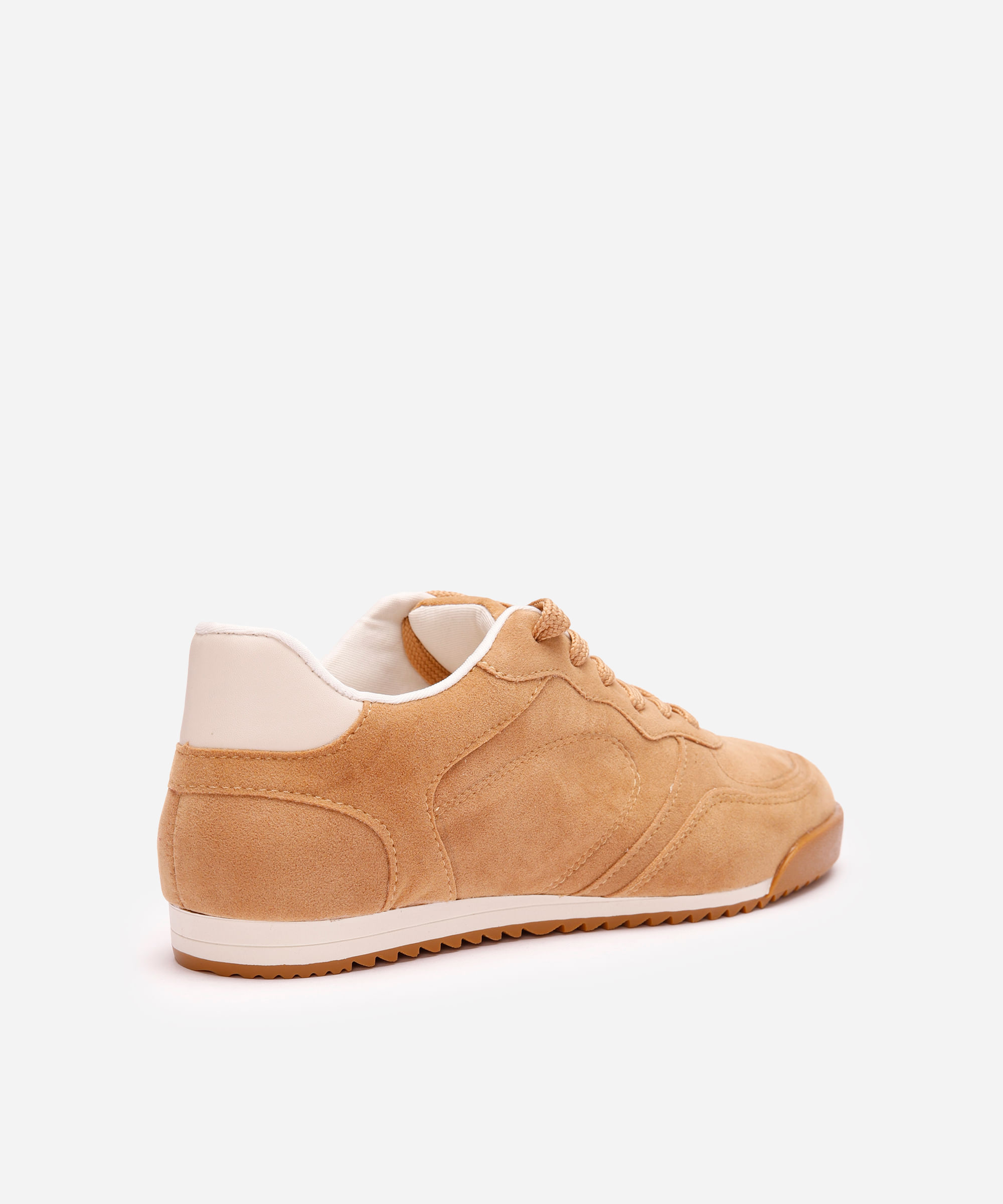 tênis casual cano baixo com recortes ace bege