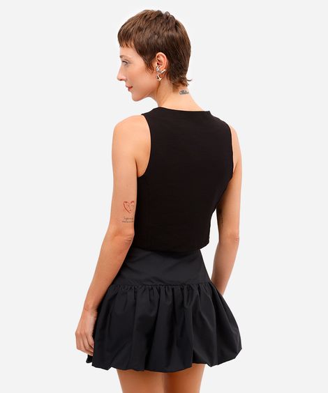 colete feminino de alfaiataria em viscose preto