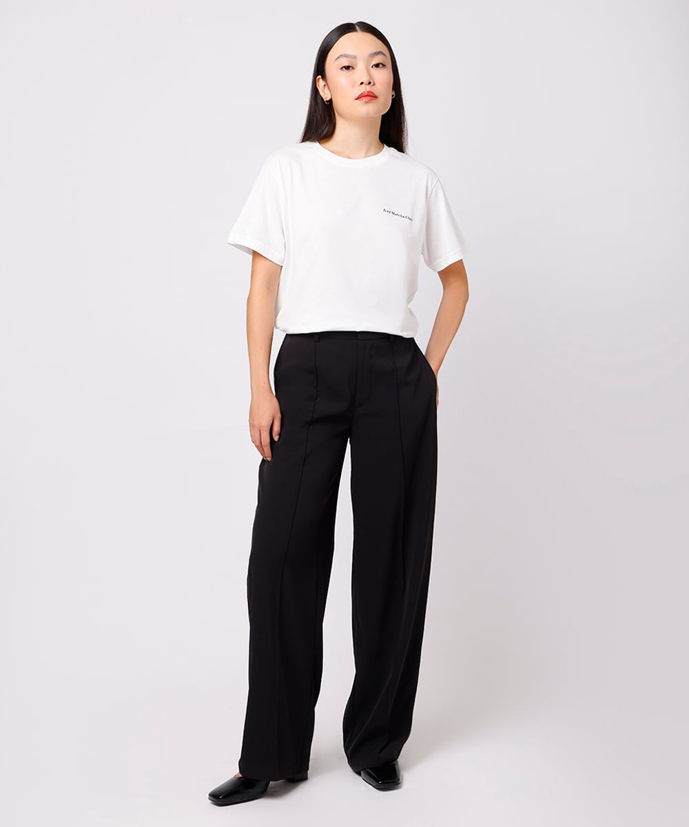 camiseta feminina de algodão iced matcha club mindset off white