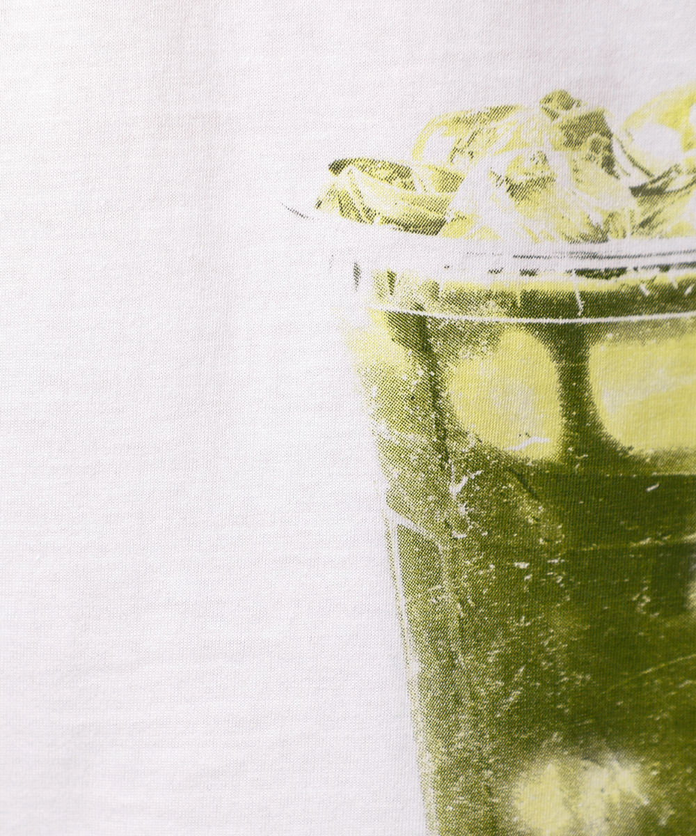 camiseta feminina de algodão iced matcha club mindset off white