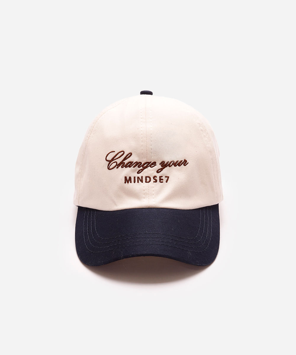 boné de sarja aba curva change your mindset off white