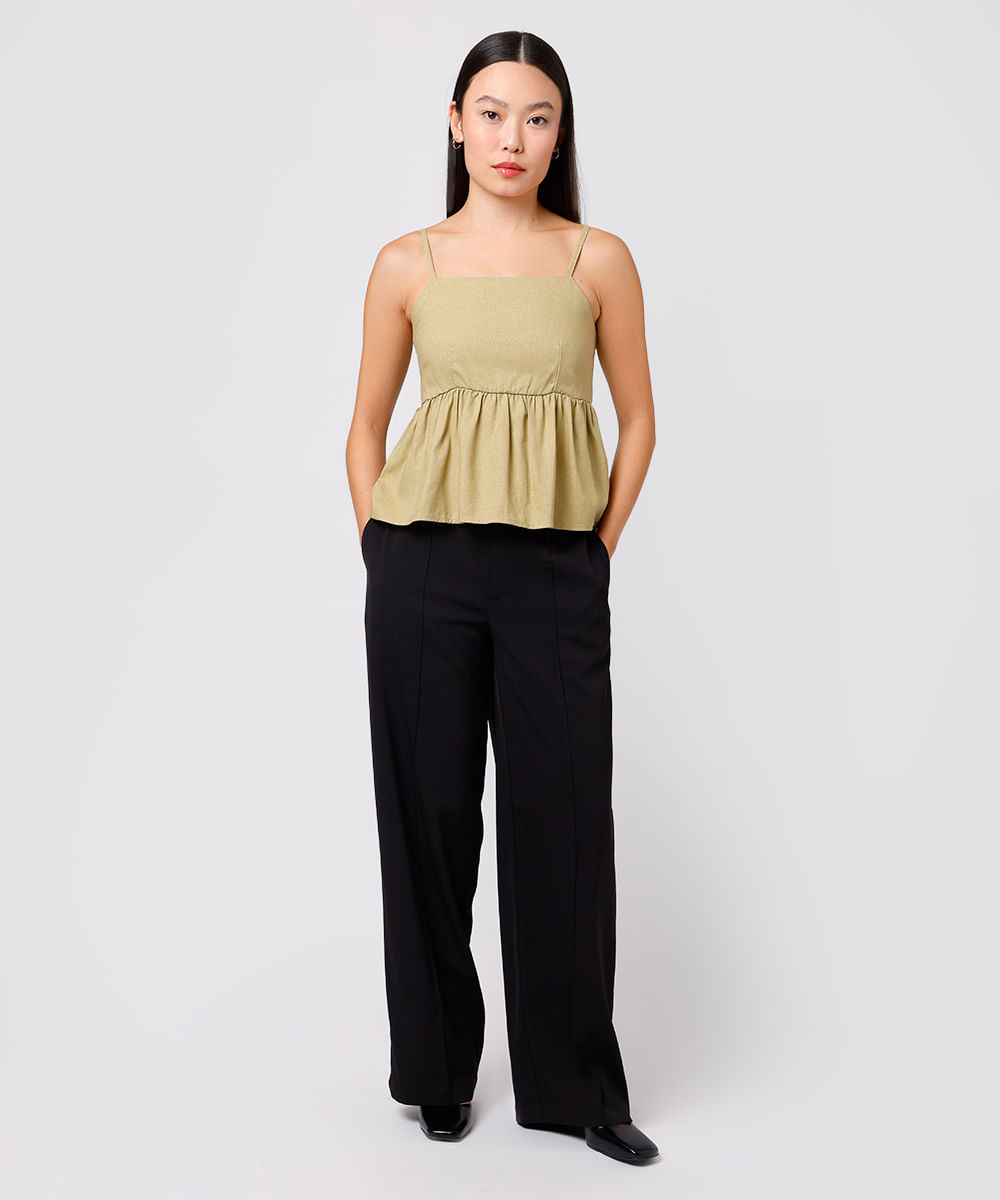 bata feminina com linho mindset verde
