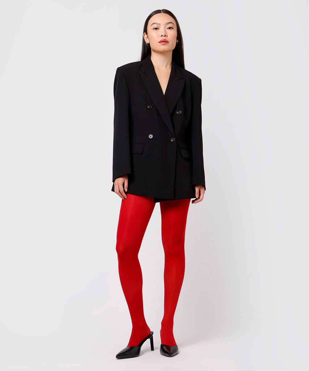 meia calça fio 40 mindset vermelha