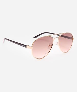 óculos de sol aviador triton unissex dourado