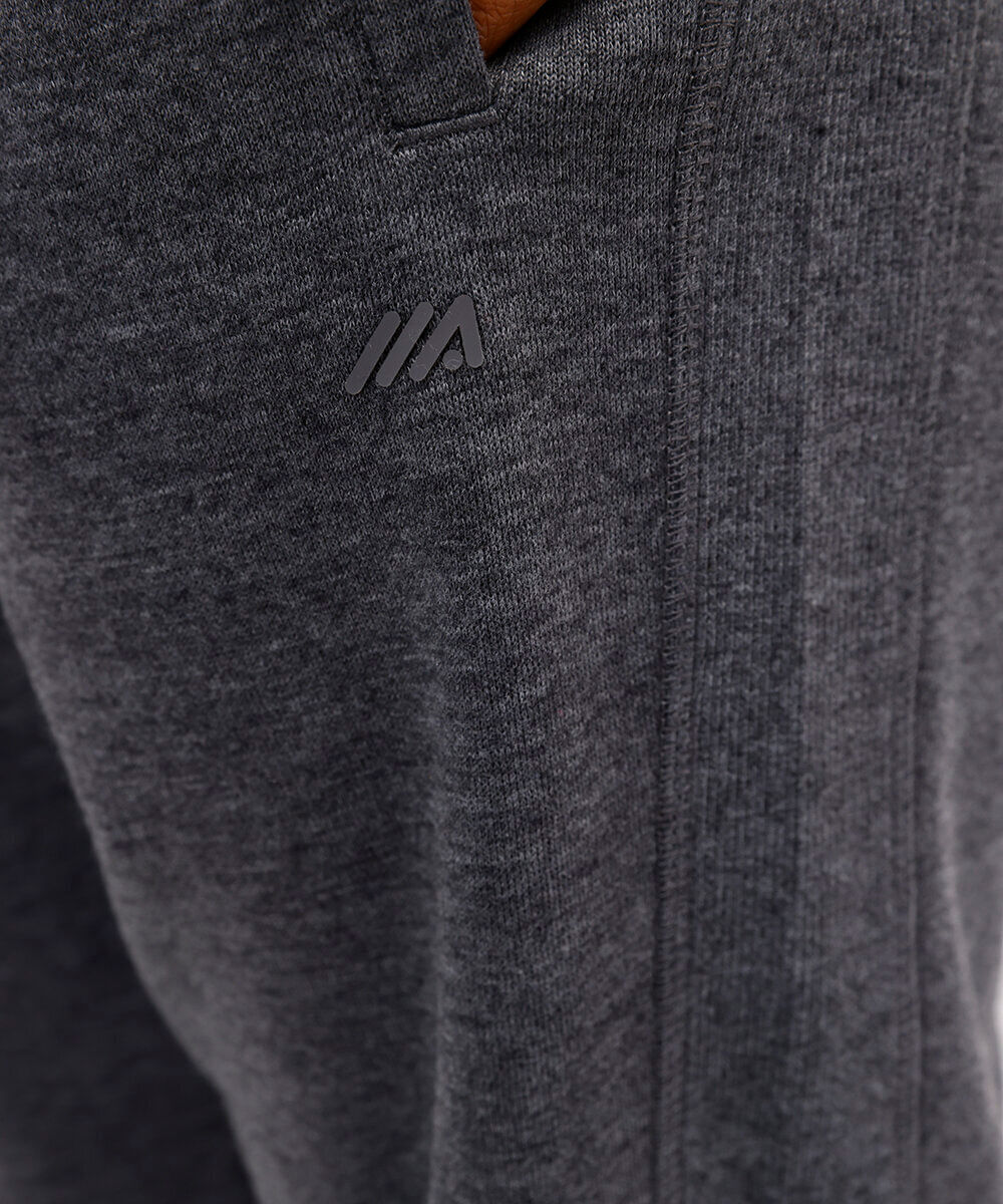 calça de moletom cintura alta esportiva cinza