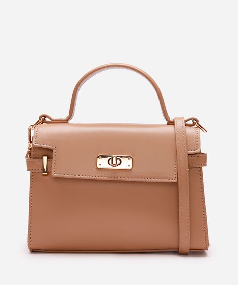 bolsa com alça transversal bege