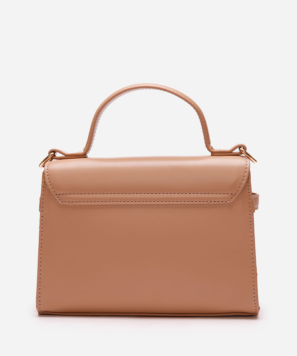 bolsa com alça transversal bege