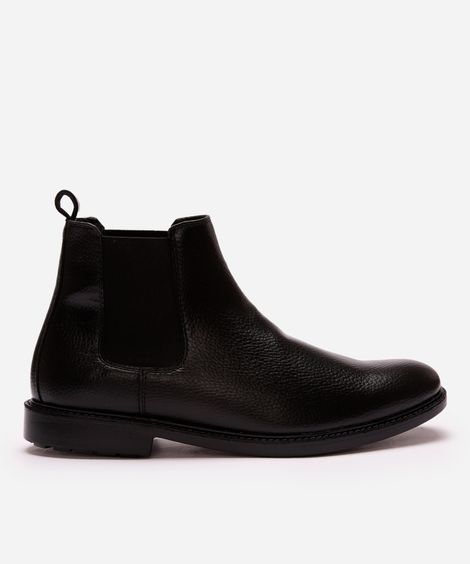 bota chelsea bico redondo preta