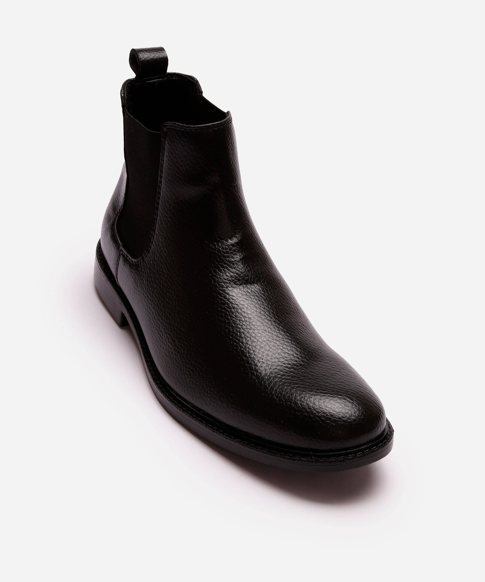 bota chelsea bico redondo preta