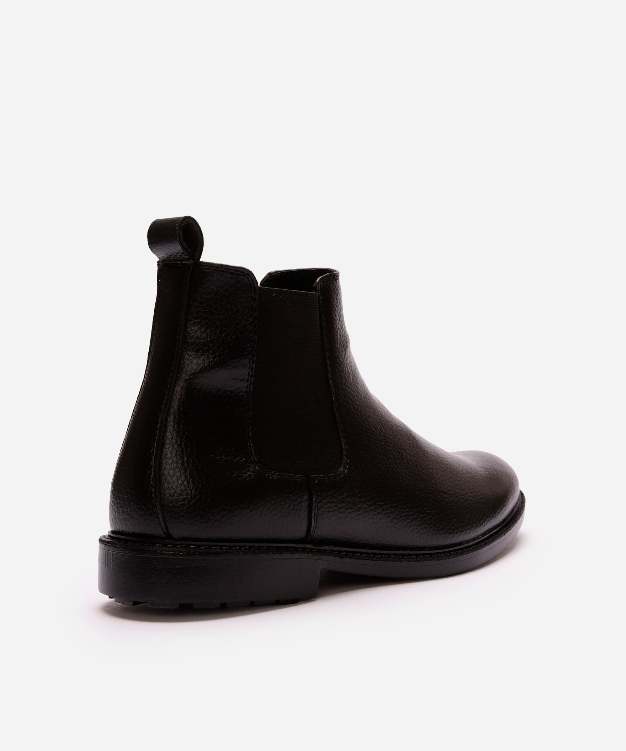 bota chelsea bico redondo preta