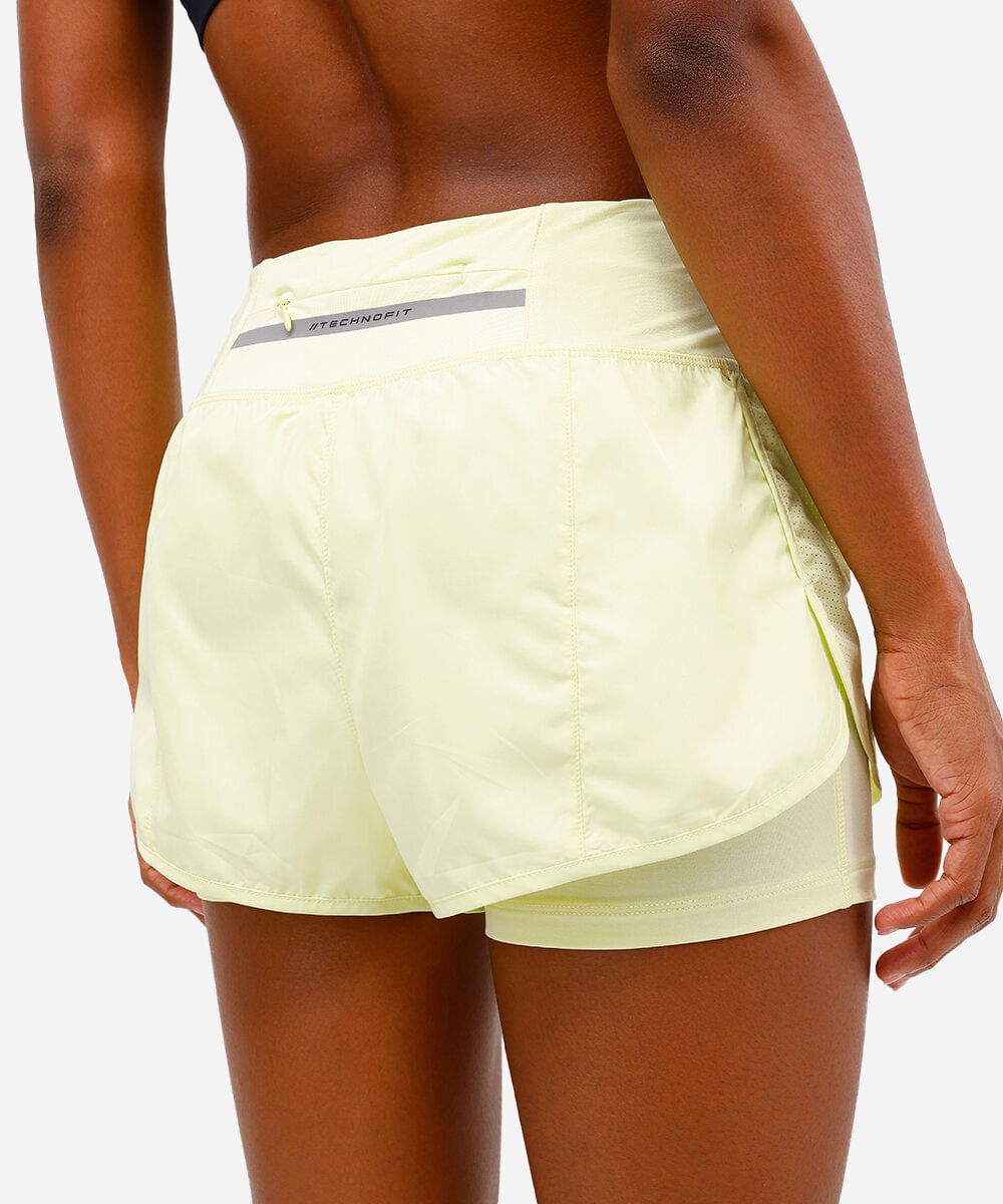 short running com forro e bolso esportivo ace verde