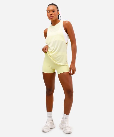 short feminino esportivo cintura alta verde