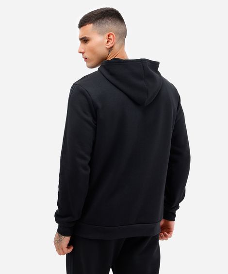 blusa de moletom com capuz - preto