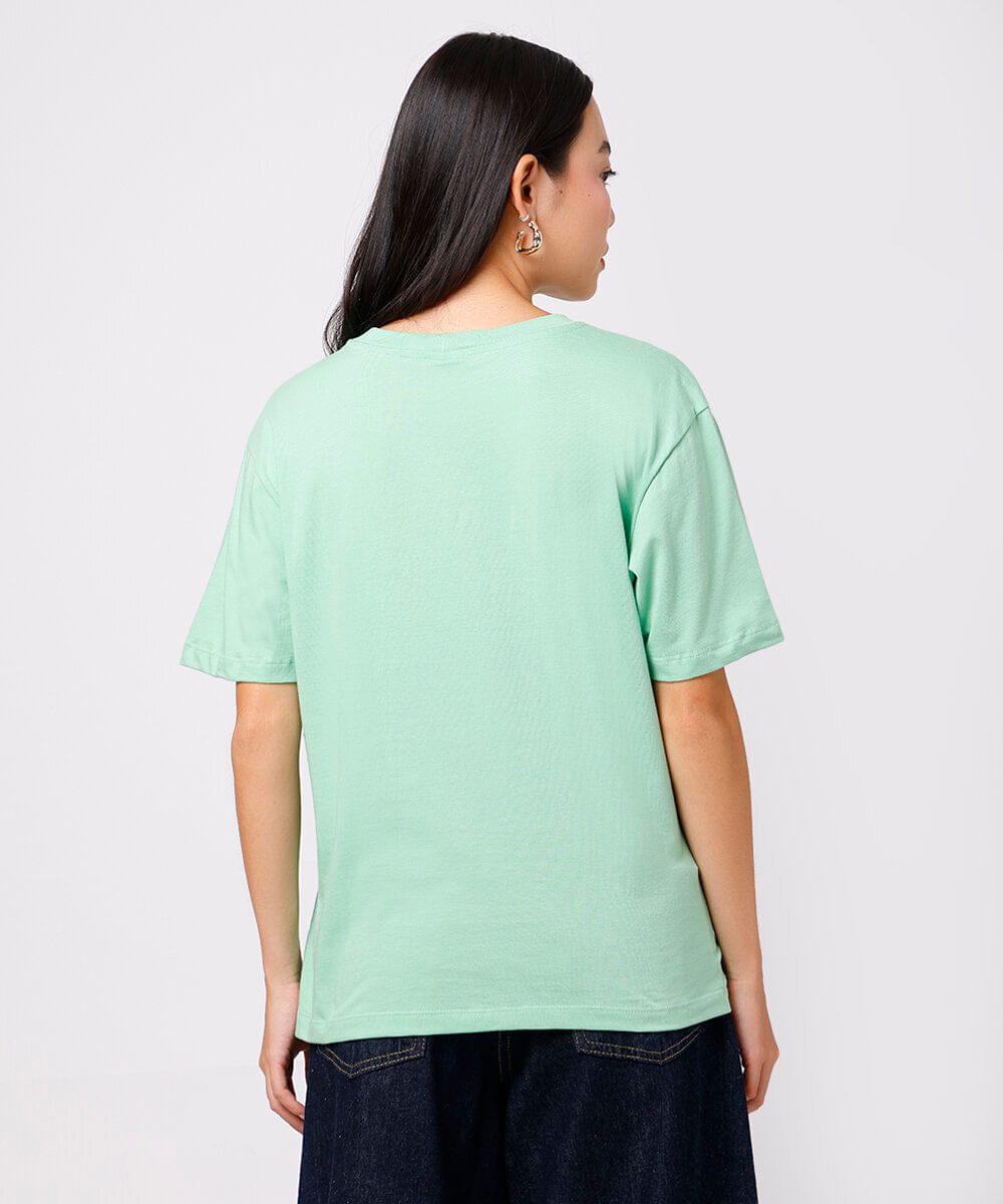 camiseta básica de algodão mindset verde