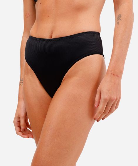 calcinha caleçon feminina texturizada demillus preta