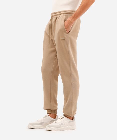 calça jogger masculina de moletom bege