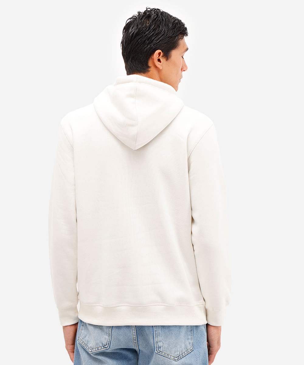 blusão masculino de moletom com capuz e bolso canguru sunrise off white