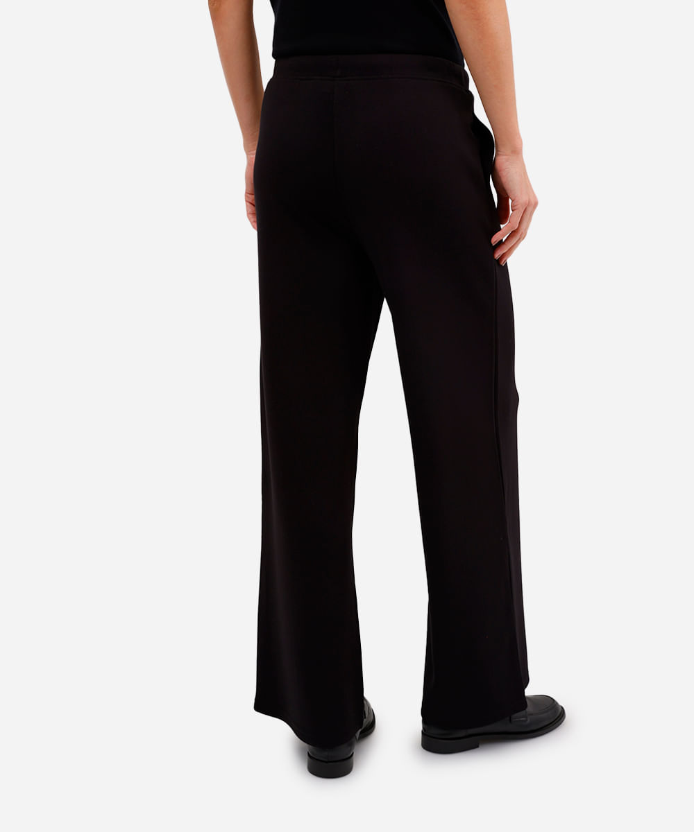 calça jogger básica feminina com nervura preta