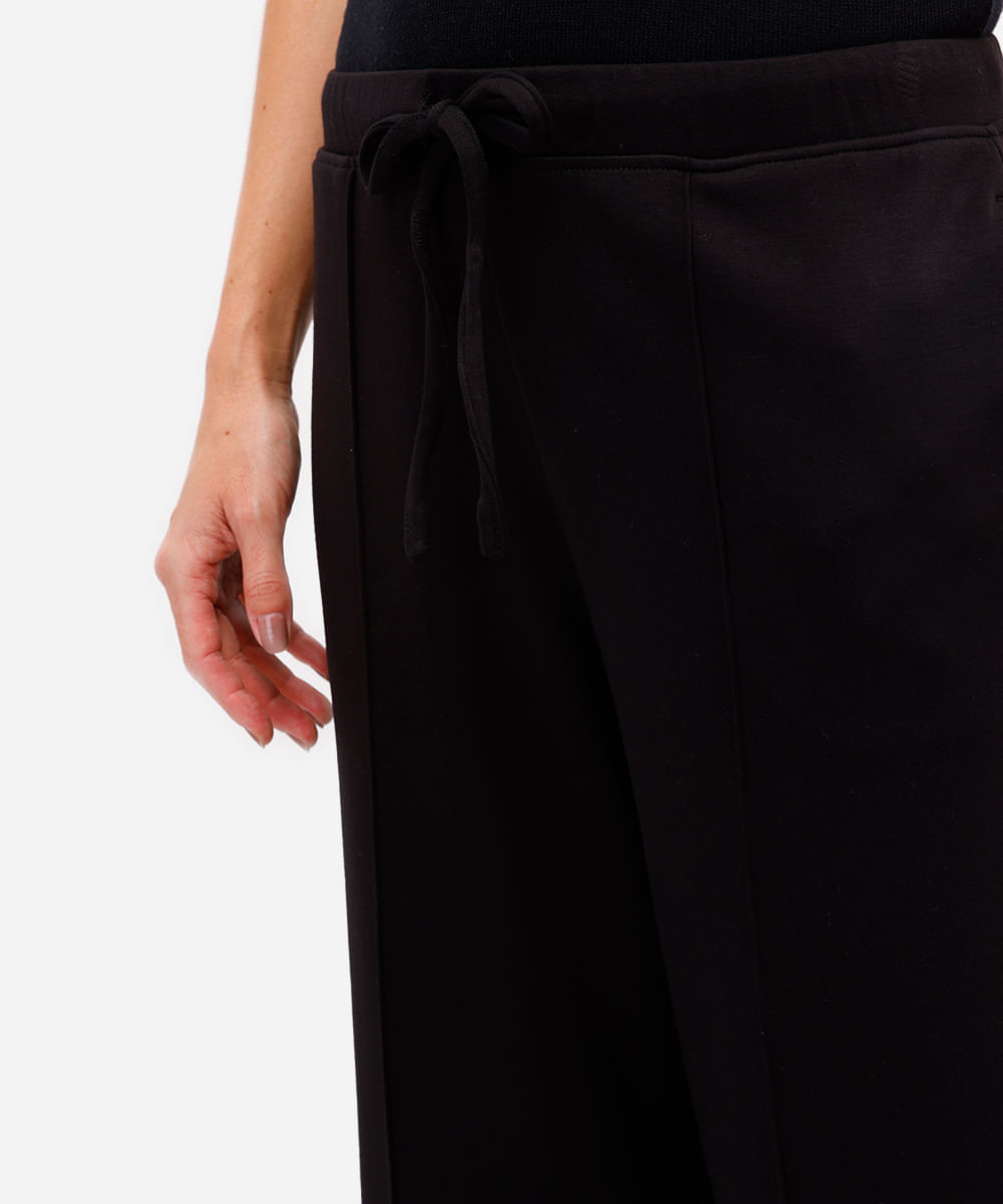 calça jogger básica feminina com nervura preta