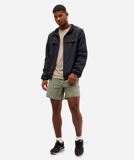 short reto masculino esportivo quadriculado - verde militar