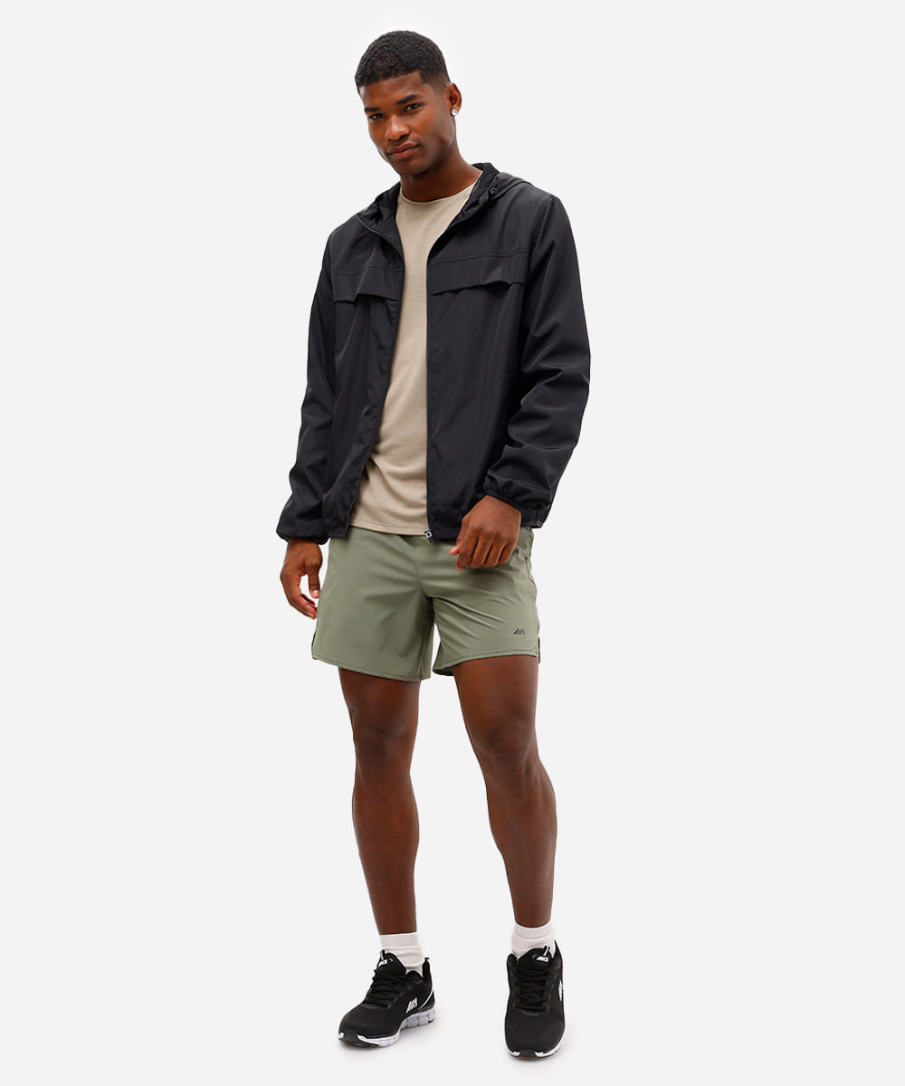 short reto masculino esportivo quadriculado - verde militar
