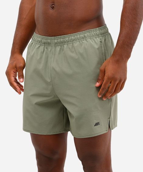 short reto masculino esportivo quadriculado - verde militar