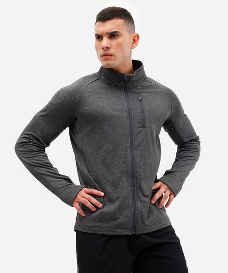 jaqueta masculina esportiva gola alta cinza