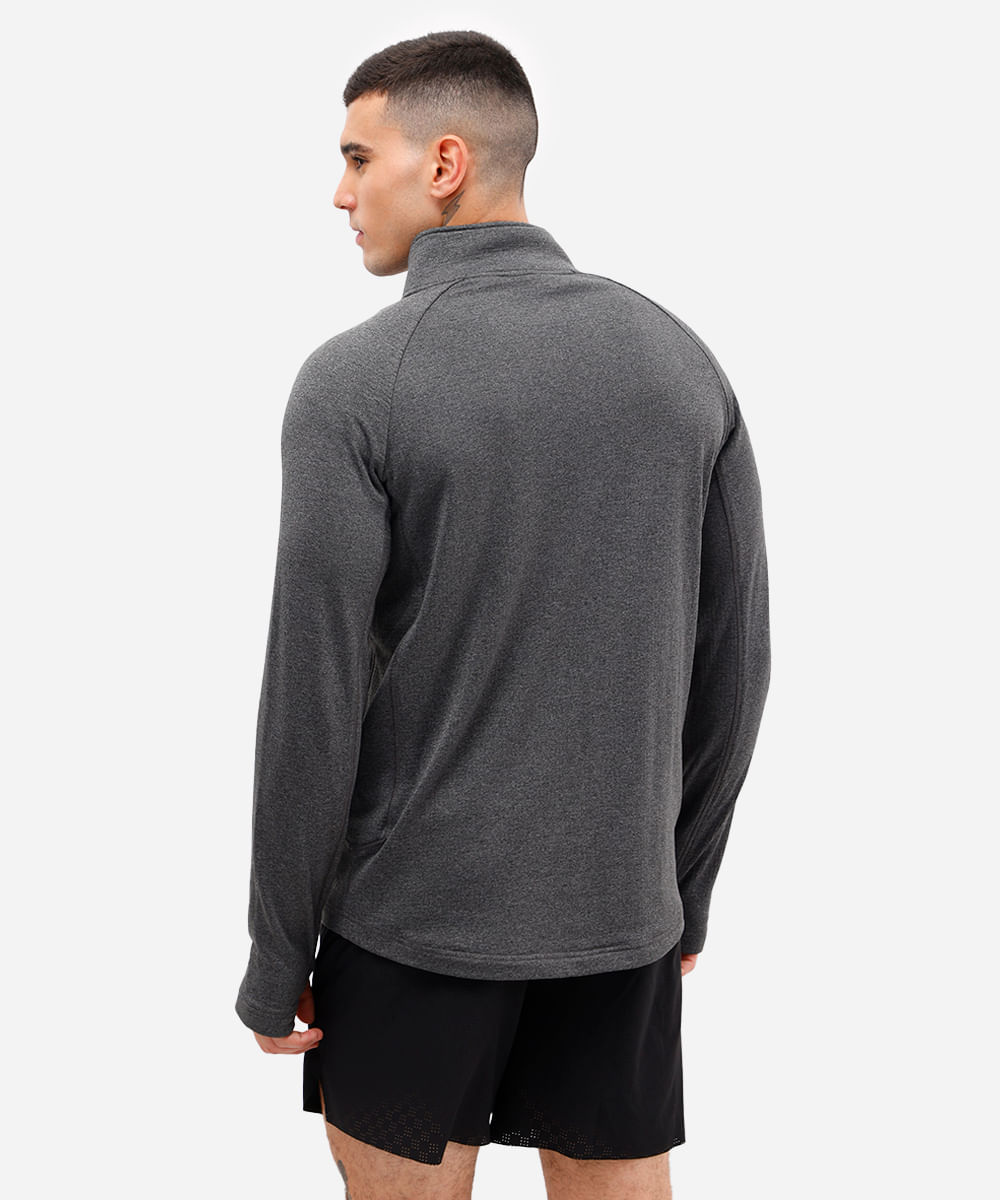 jaqueta masculina esportiva gola alta cinza