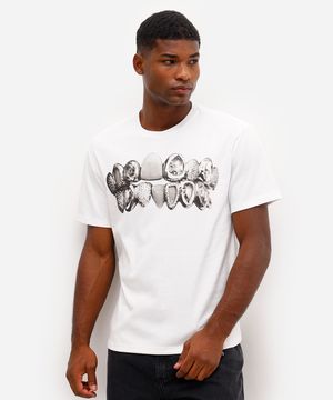 camiseta relaxed masculina de algodão pusha t off white
