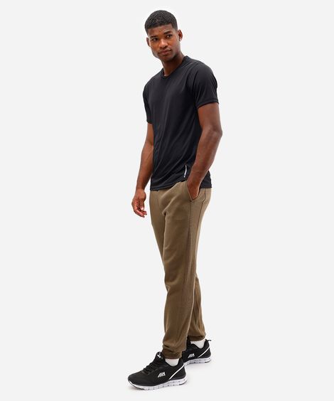 calça jogger masculina de moletom esportiva com textura verde