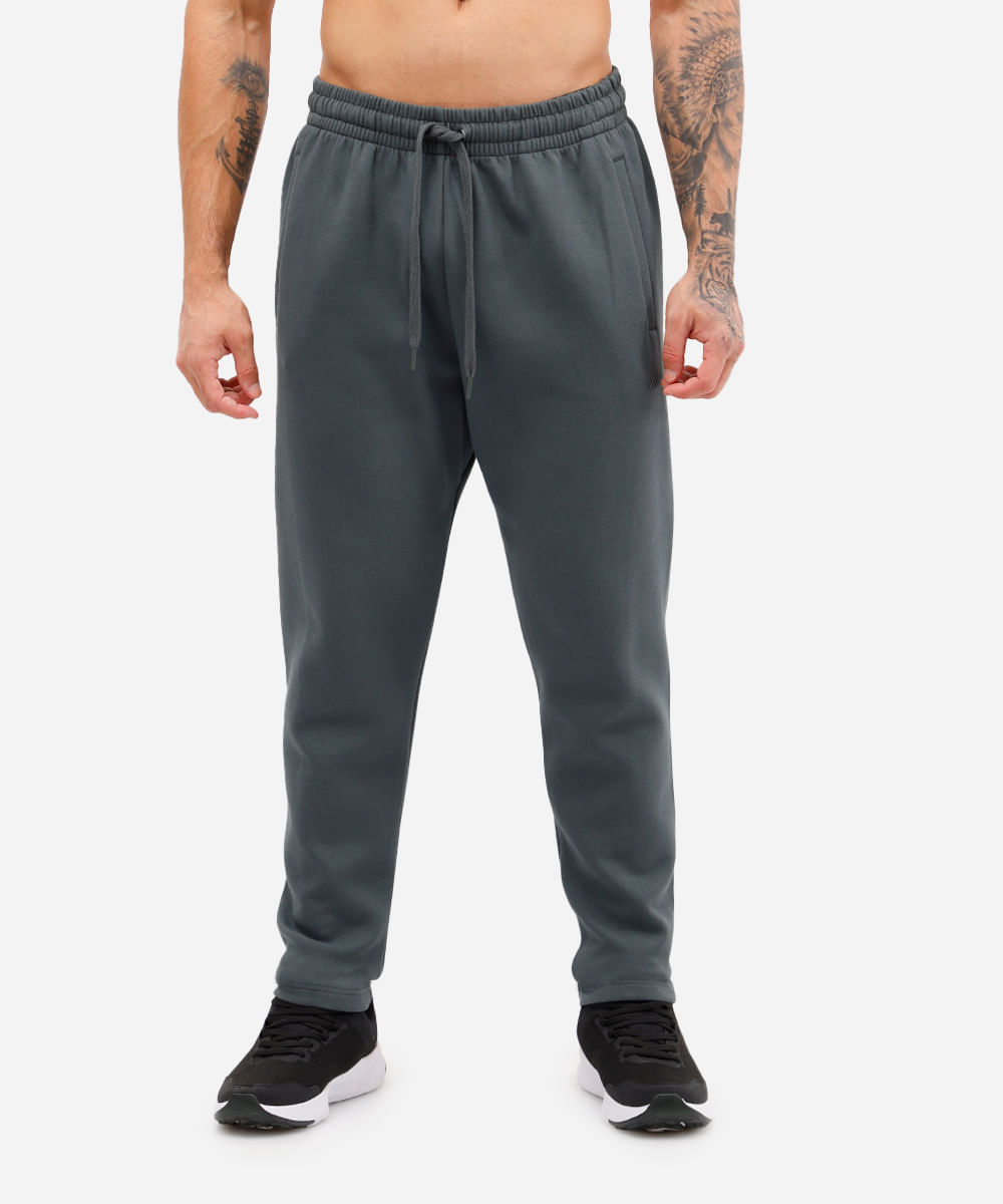 calça slim masculina de moletom verde
