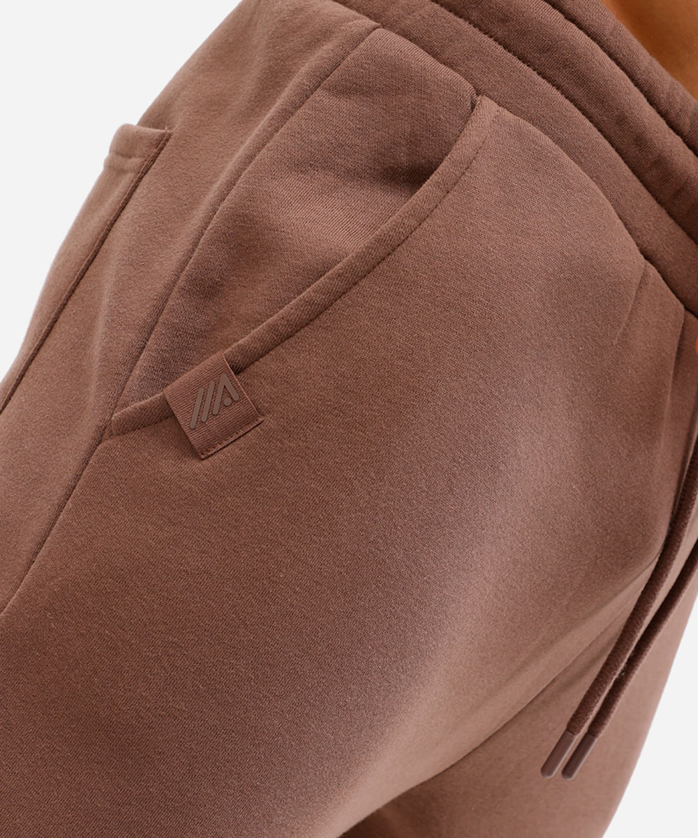 calça jogger masculina de moletom esportiva marrom