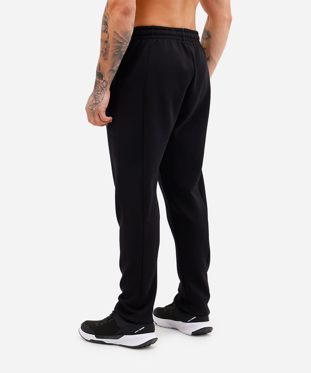 calça slim masculina de moletom preta