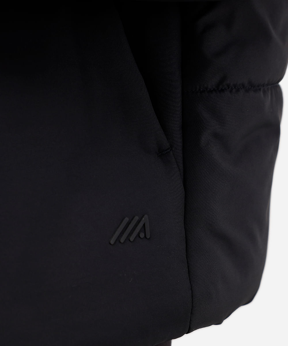 jaqueta masculina puffer esportiva preta