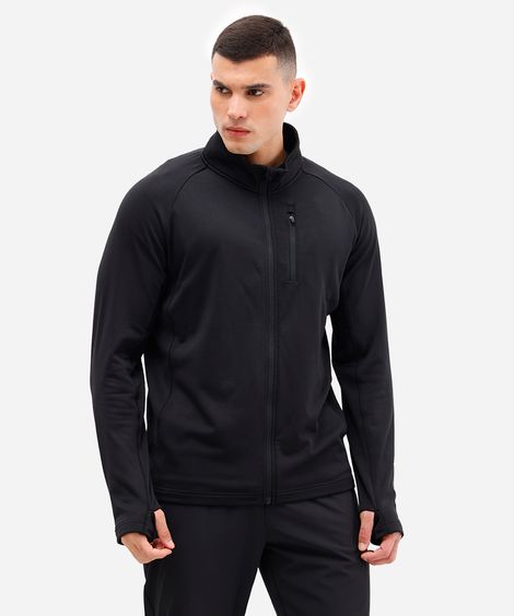 jaqueta masculina esportiva gola alta preta