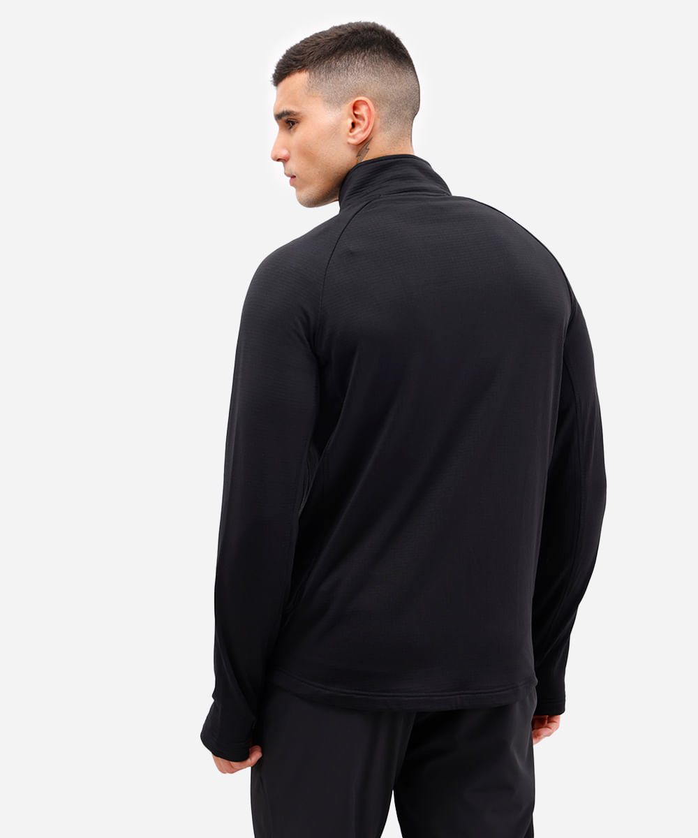 jaqueta masculina esportiva gola alta preta