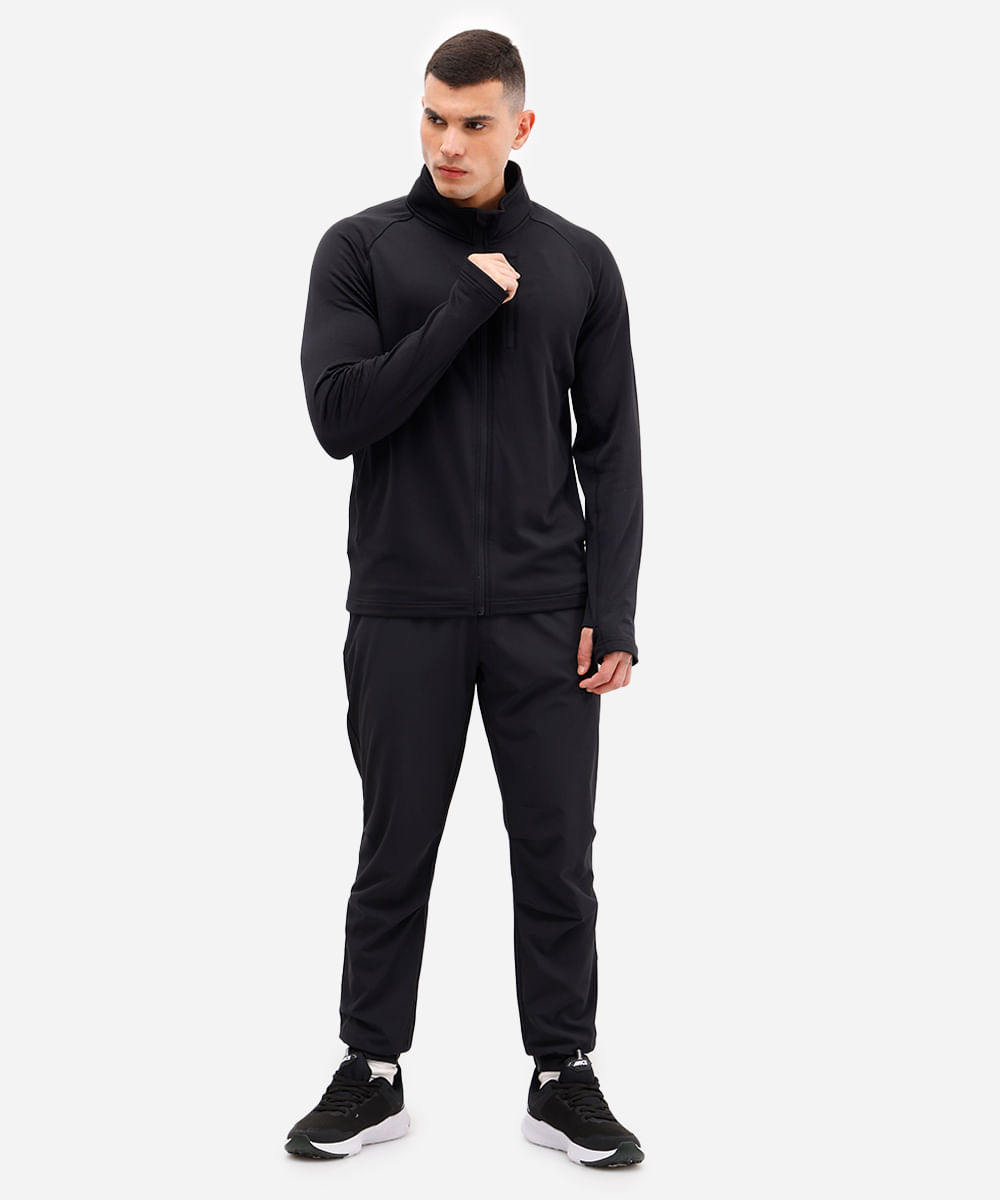 jaqueta masculina esportiva gola alta preta