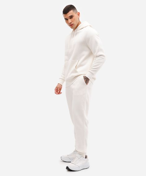 calça jogger masculina de moletom esportiva off white