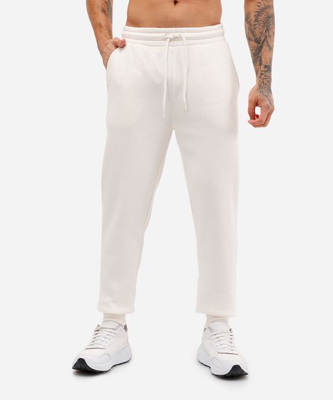 calça jogger masculina de moletom esportiva off white